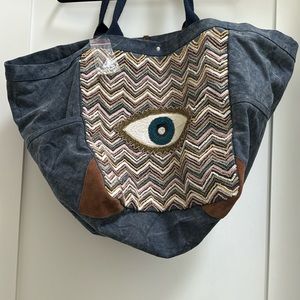 America & Beyond Evil Eye Tote